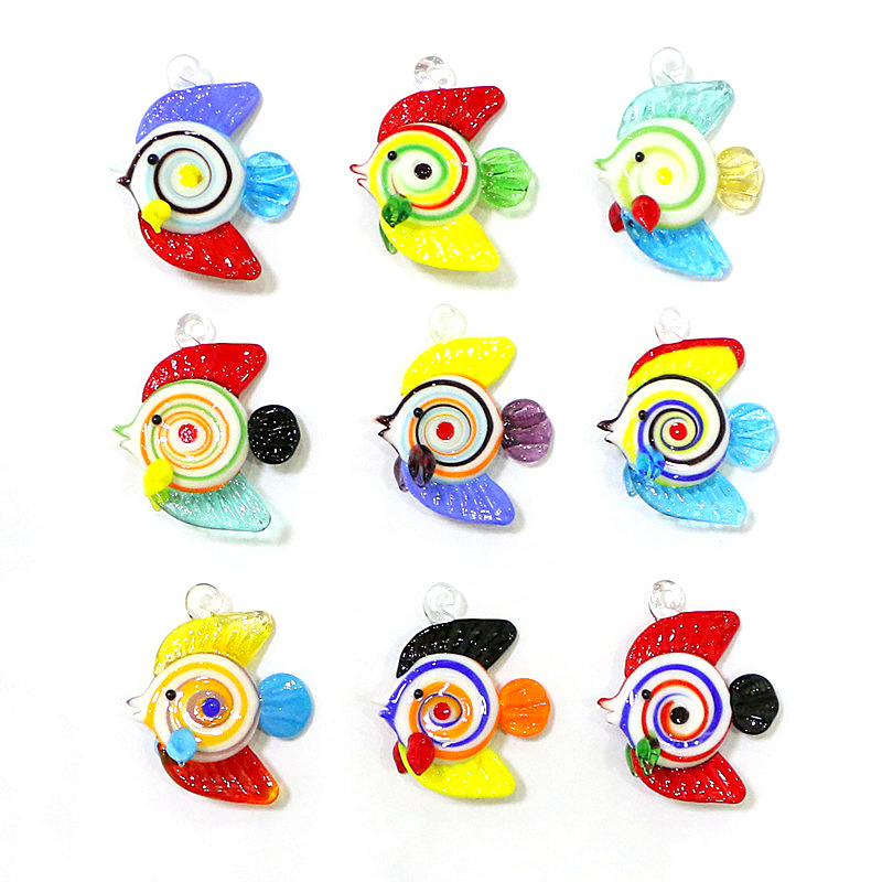 Marine Aquarium Europe - Colorful Mini Tropical Fish Glass Pendant