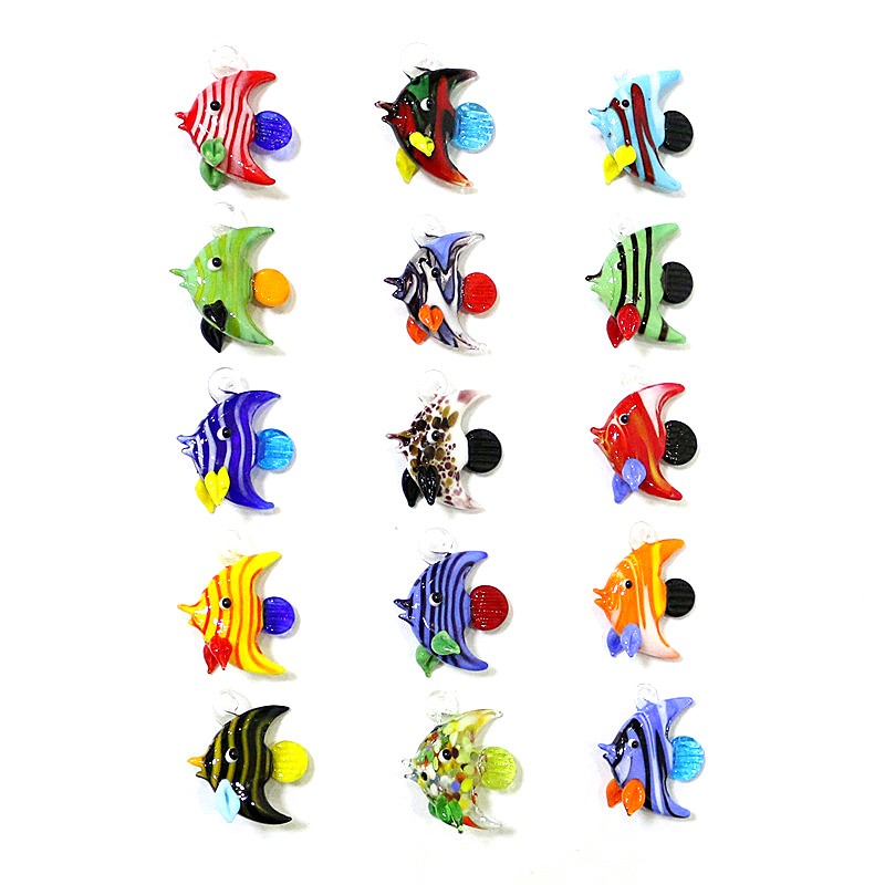 Marine Aquarium Europe - 2pcs Colorful Mini Ocean Fish Glass
