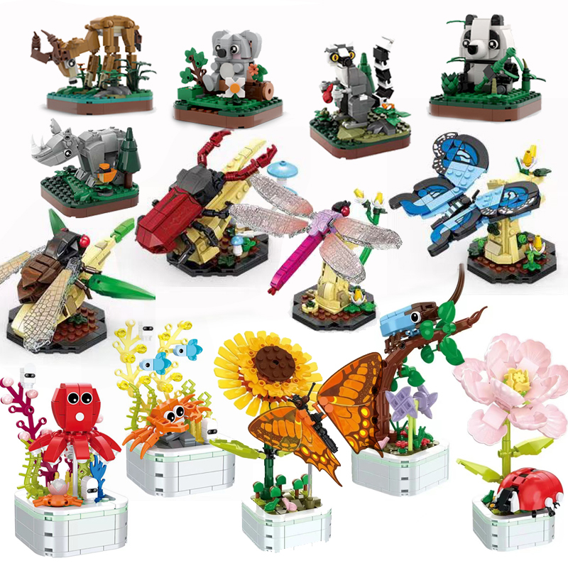 Marine Zoo - 1pcs Cute Forest Animal Building Blocks