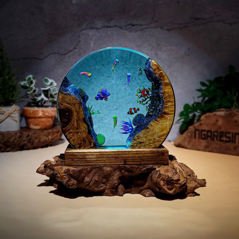Aquarium & Marine Museum Universiti Malaysia Sabah Kota Kinabalu Sabah - Ocean Aquarium Organism Resin Table Light