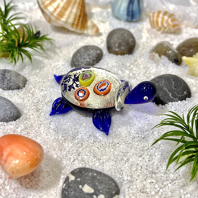 Marine Aquarium Europe - Handmade Mini Glass Turtle Figurine Cute