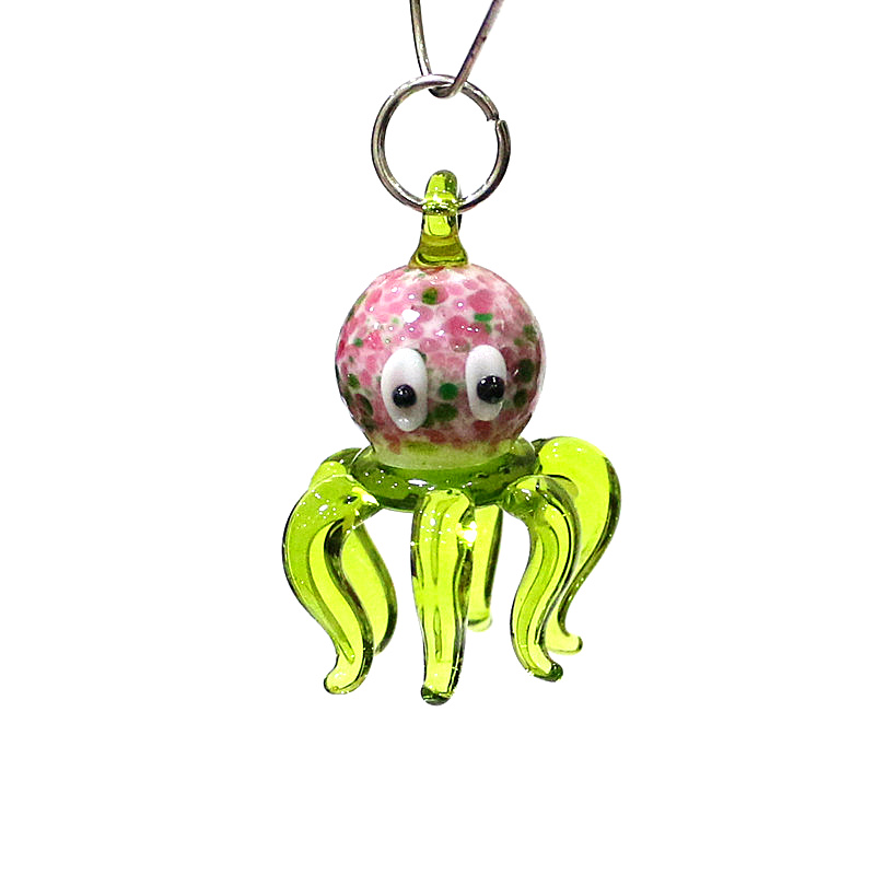 Marine Aquarium Europe - Colorful Tiny Cute Glass Octopus Charm