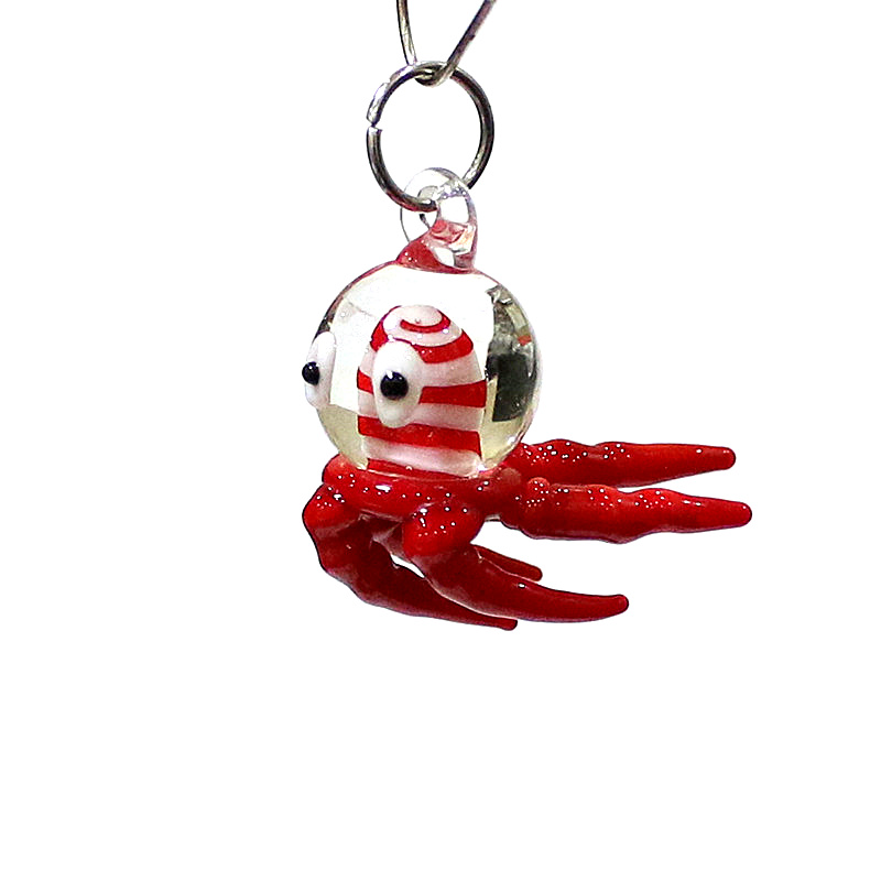 Marine Aquarium Europe - Miniature Octopus Glass Charm Cute Marine