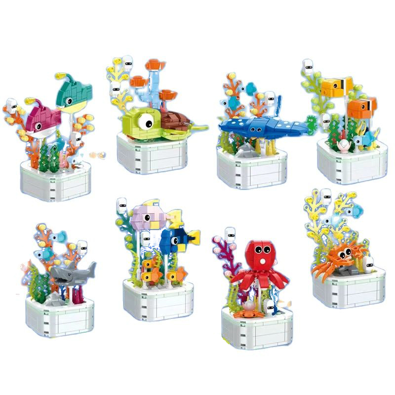 1pcs Cute Forest Animal Buildi - đánh giá và giá Marine Zoo