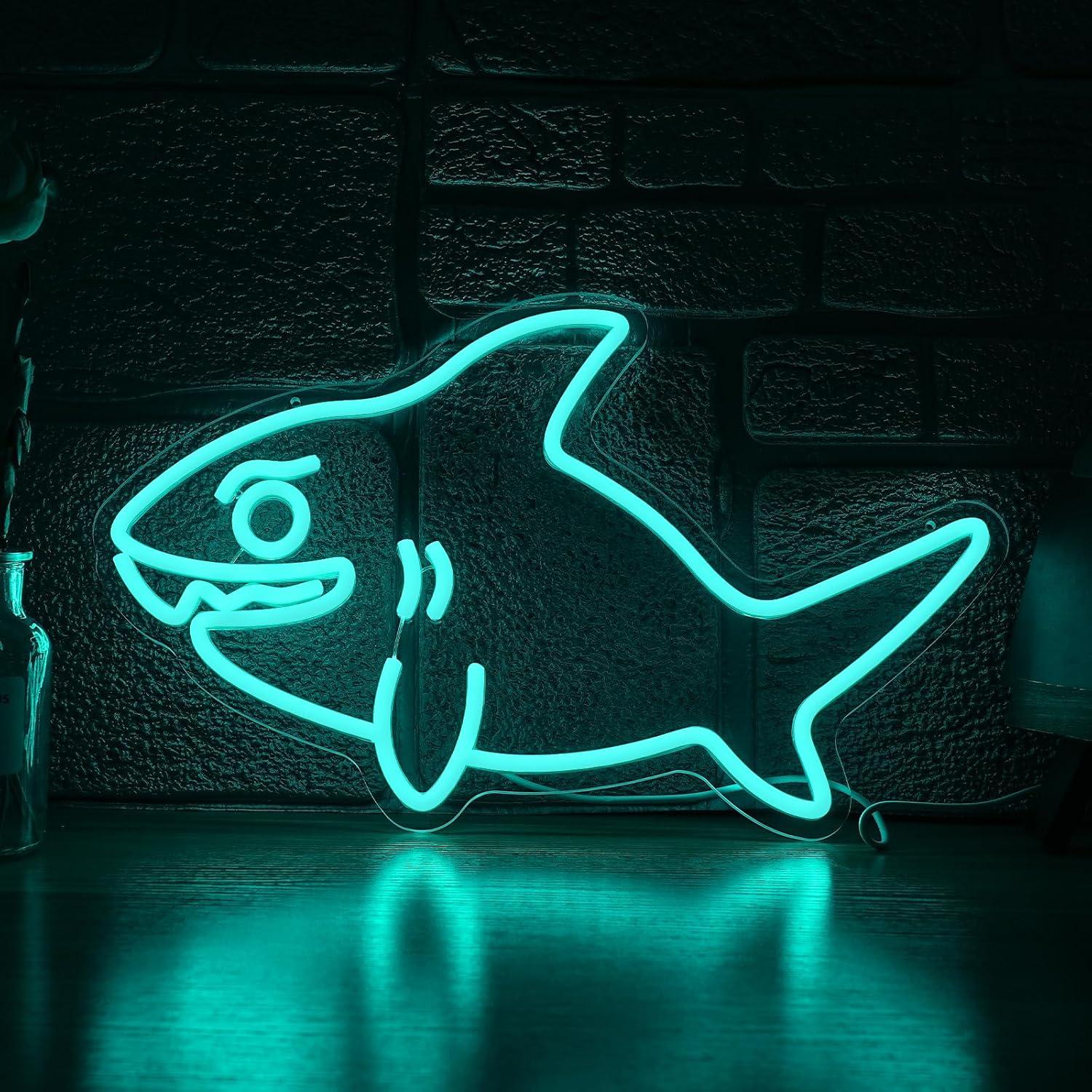 Shark Neon Sign USB Dimmable L - đánh giá và giá Marine Zoo