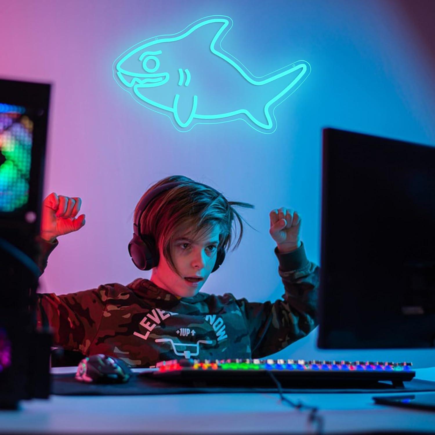 Shark Neon Sign USB Dimmable L - đánh giá và giá Marine Zoo