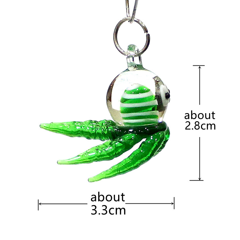 Miniature Octopus Glass Charm  - đánh giá và giá Marine Aquarium Europe