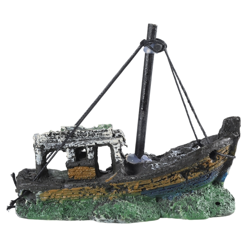 Aquarium Sunken Ship Decoratio - đánh giá và giá Aquarium Marina