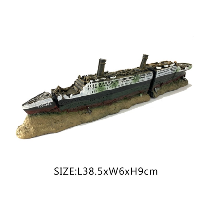 Titanic Wreck Fish Tank Decora - đánh giá và giá Aquarium Marina